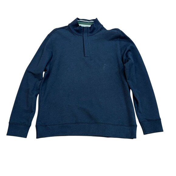UNTUCKit Corral Navy Quarter Zip Mock Neck Sweatshirt Large 40297 Winter Office - Picture 1 of 7